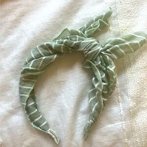 Sage striped headband